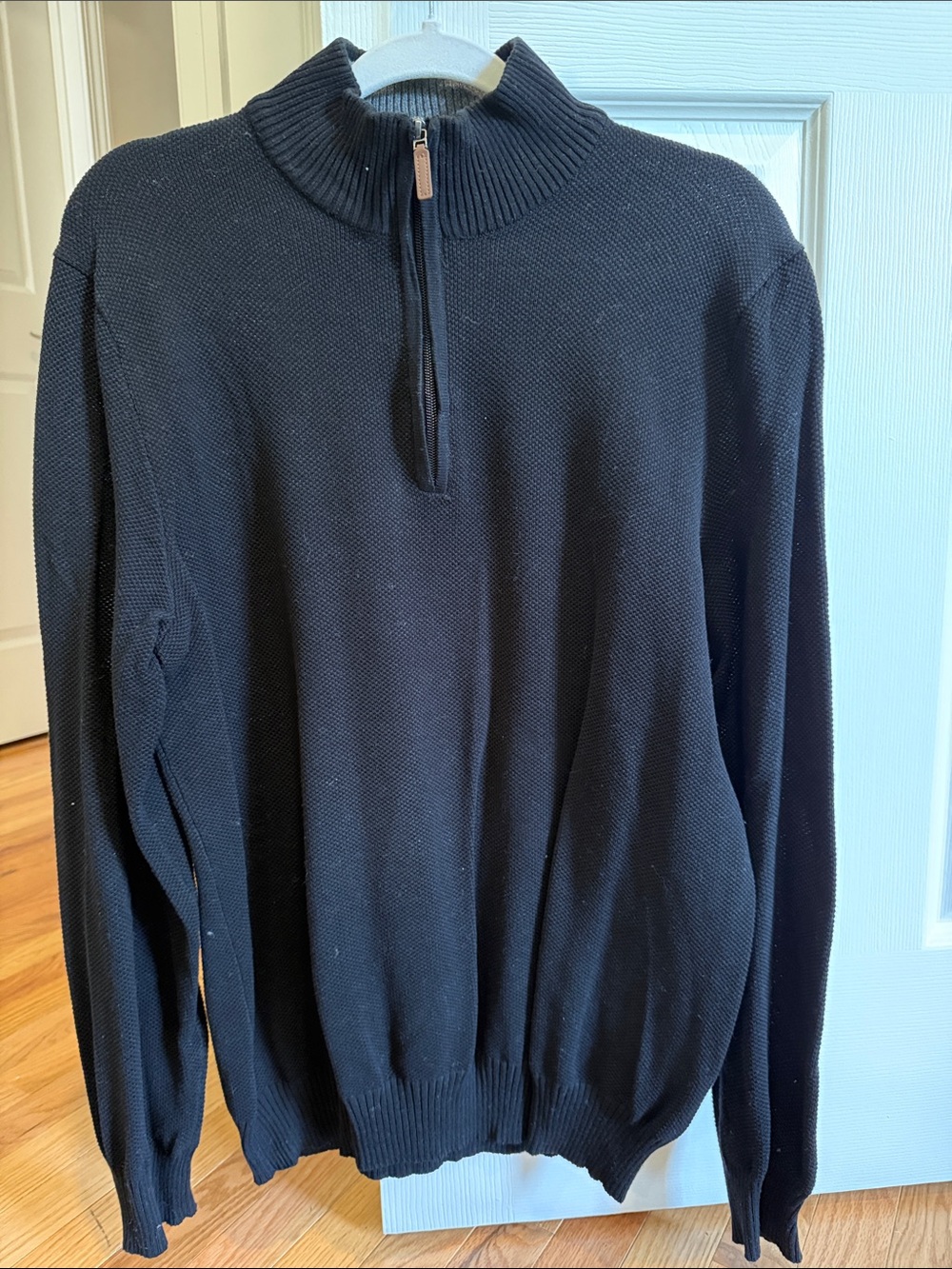 Club Room Men's Black Zip-Neck Sweater